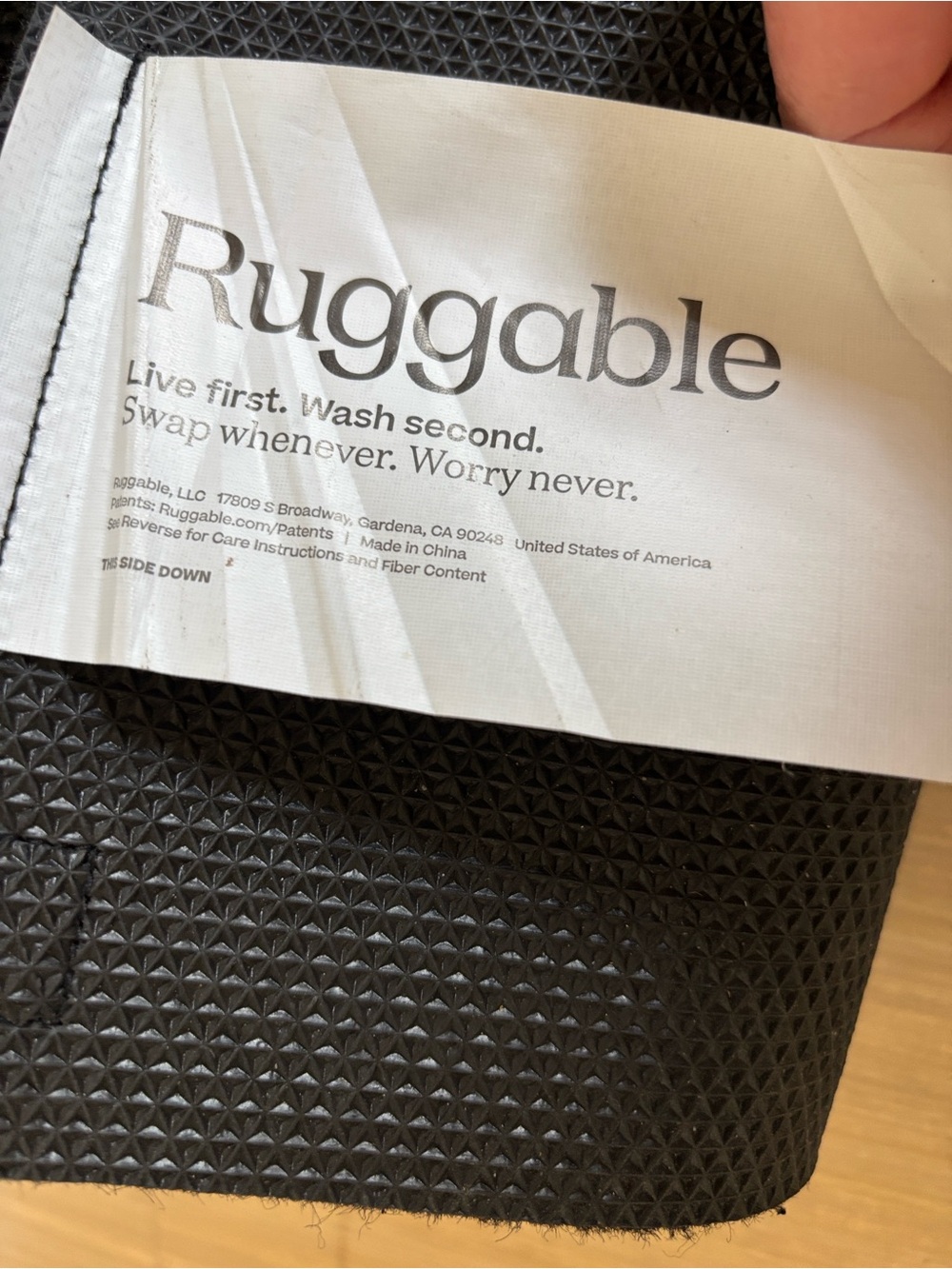 Ruggable washable runner rug neutral woven Tan 2.5 by 7 feet with pad - Picture 8 of 10
